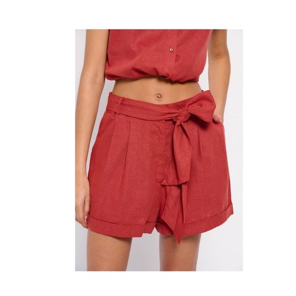Rachel Pally Red Suzy Shorts - Picture 2 of 6